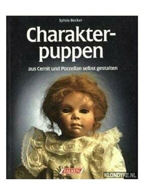 Charakterpuppen Book with Antique Doll Image - Cream & Black